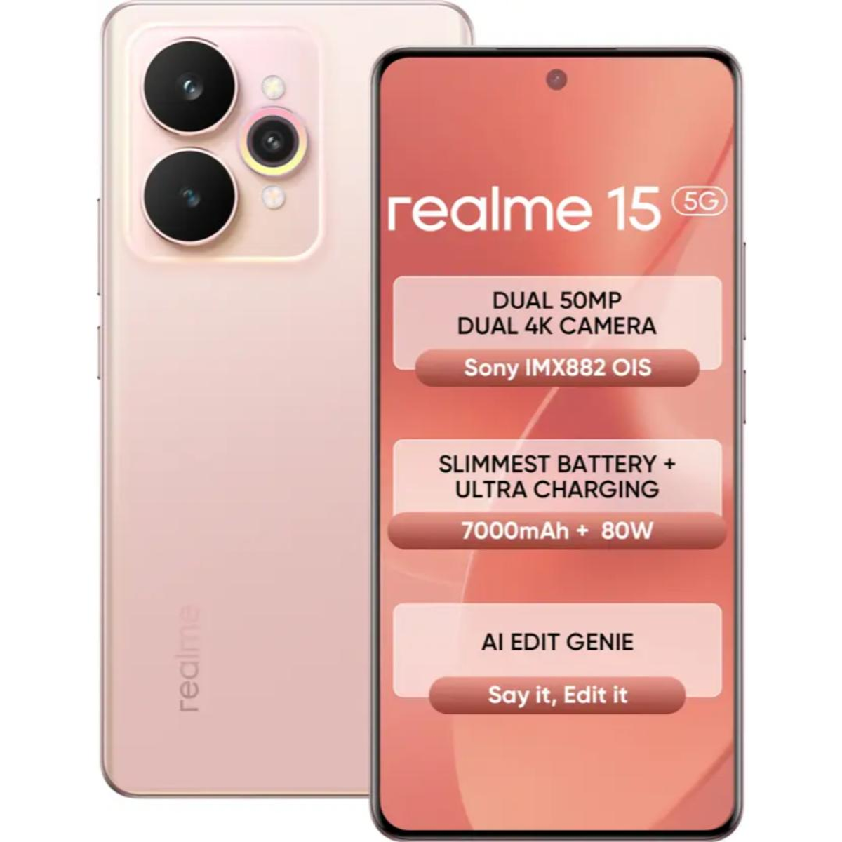 image-457.png Смартфон realme 15 5G 12/256 ГБ Розовый (EU) — фото 1